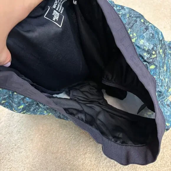 NWOT The North Face Wander Shorts Blue Green Specked Print Size M - Picture 4 of 5